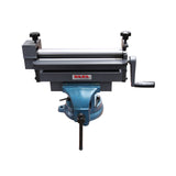 Manual Sheet Plate Curving Roller SJ-300, Vice-Mounted Sheet Metal Roller with 5 Wire Grooves, 300x1.0mm Sheet Roll Bender