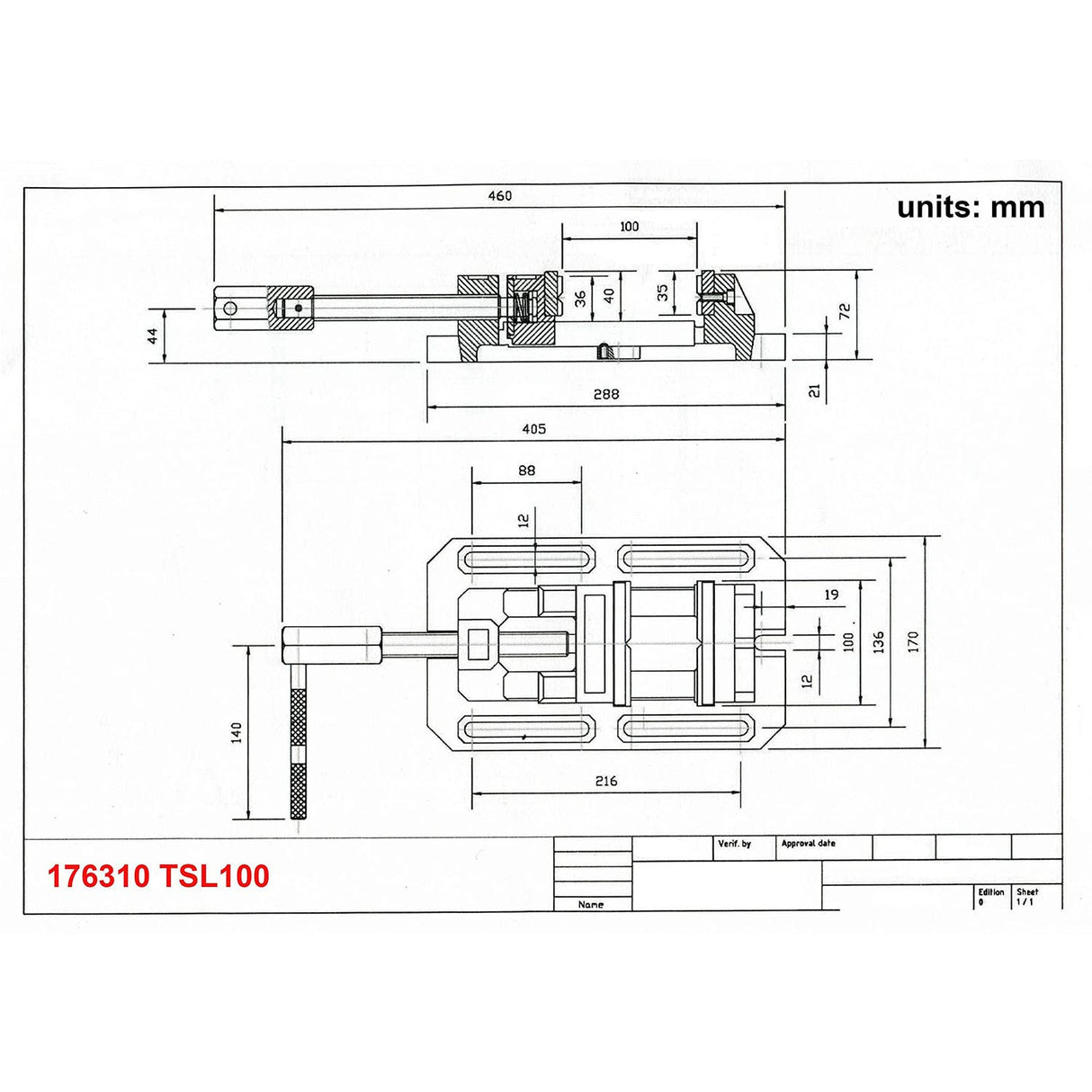 KANG Industrial TSL-100Q Drill Press Vice, Quick Lock Machine Vice