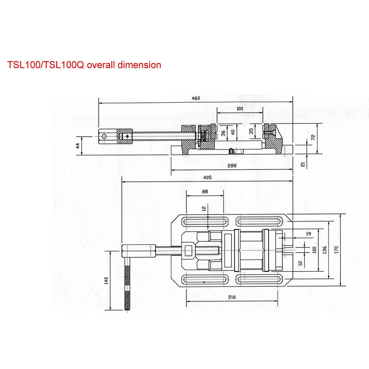 KANG Industrial TSL-100Q Drill Press Vice, Quick Lock Machine Vice