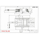 KANG Industrial TSL-200, 200mm Drill Press Vise, Low Profile Metal Milling Drill Press Vice