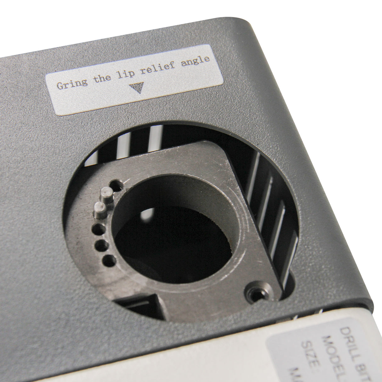 grinding the lip relief angle on drill bits