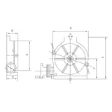 Kang Industrial HV-10 Horizontal and Vertical Rotary Table, 250mm Table Dia. for Milling Machine