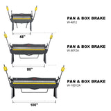 KANG Industrial W-4812 1220mm Heavy-Duty Pan and Box Brake, 2.5mm Mild Steel Bending width, High Versatility and Durability Sheet Metal Box Pan Brake