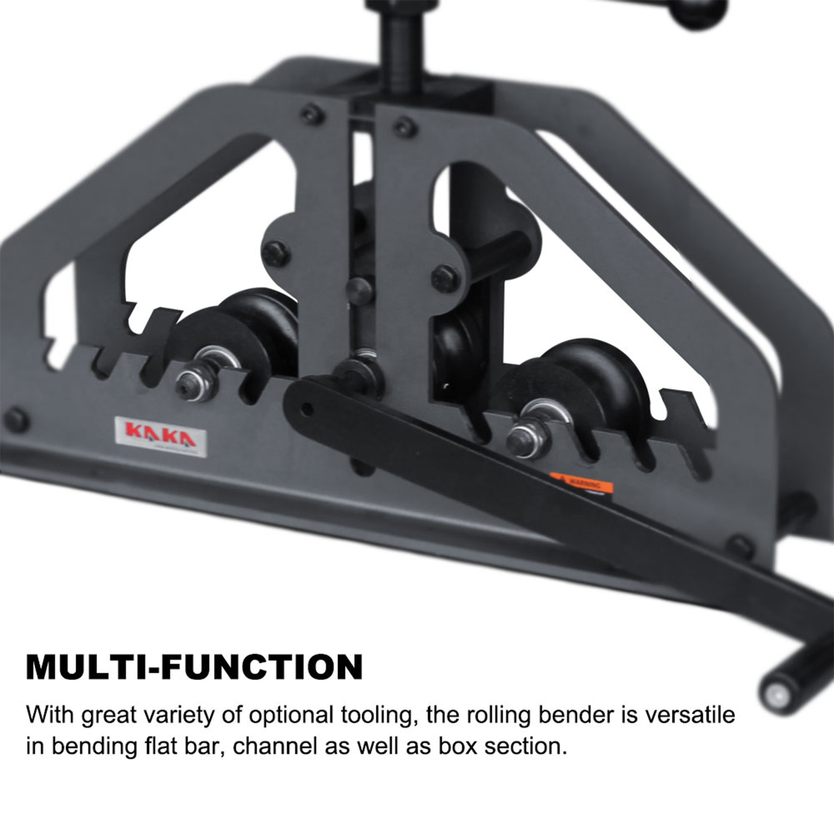 KANG Industrial TR-60 Tube Roll Bender, Manual 3 Roll Bender Versatility Bender, standard 38mm round tube rollers