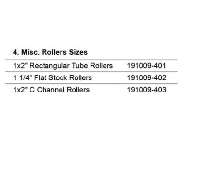 Misc. Rollers Sizes For TR-60