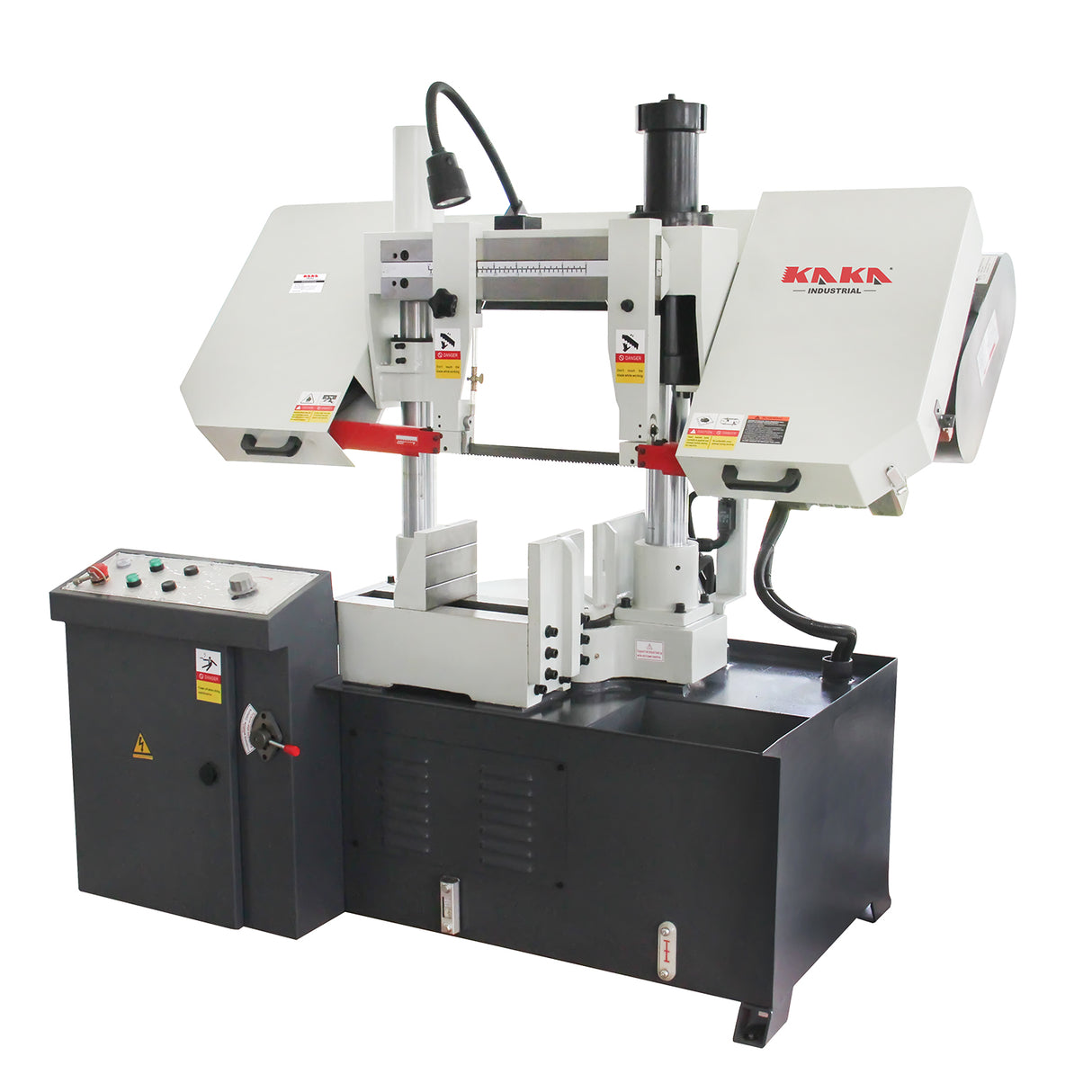 KANG Industrial TBK-11A Double Column Band Saw, Swivel Head Saw Machine, 280mm Round Bar Cutting Capacity